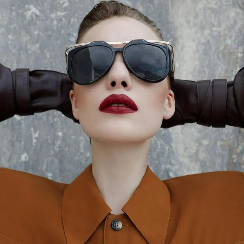 NEW Saint Laurent SLM137 AMELIA 001 Black Gold Grey Unisex Sunglasses